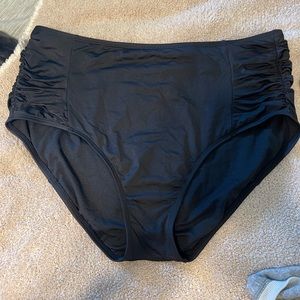 Kona Sol women’s panel shirred high waisted medium coverage bikini bottom